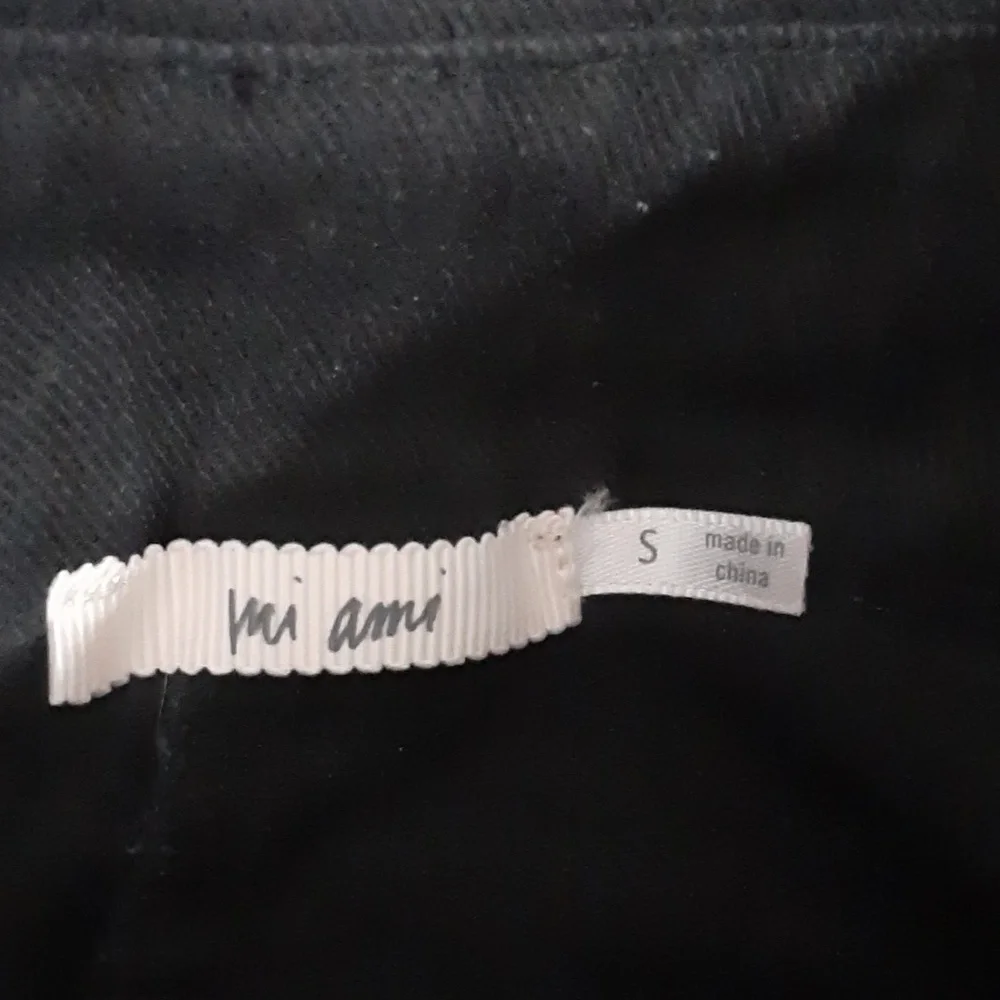 Francesca's Mi Ami Black Button High Waisted Mini Skirt